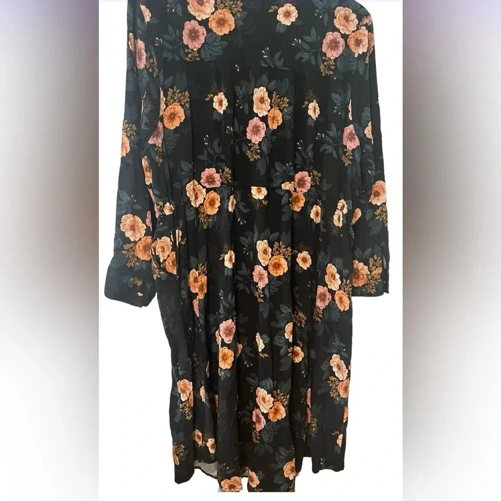 Challis partial zip front dress, size 2 (2X) - Image 2