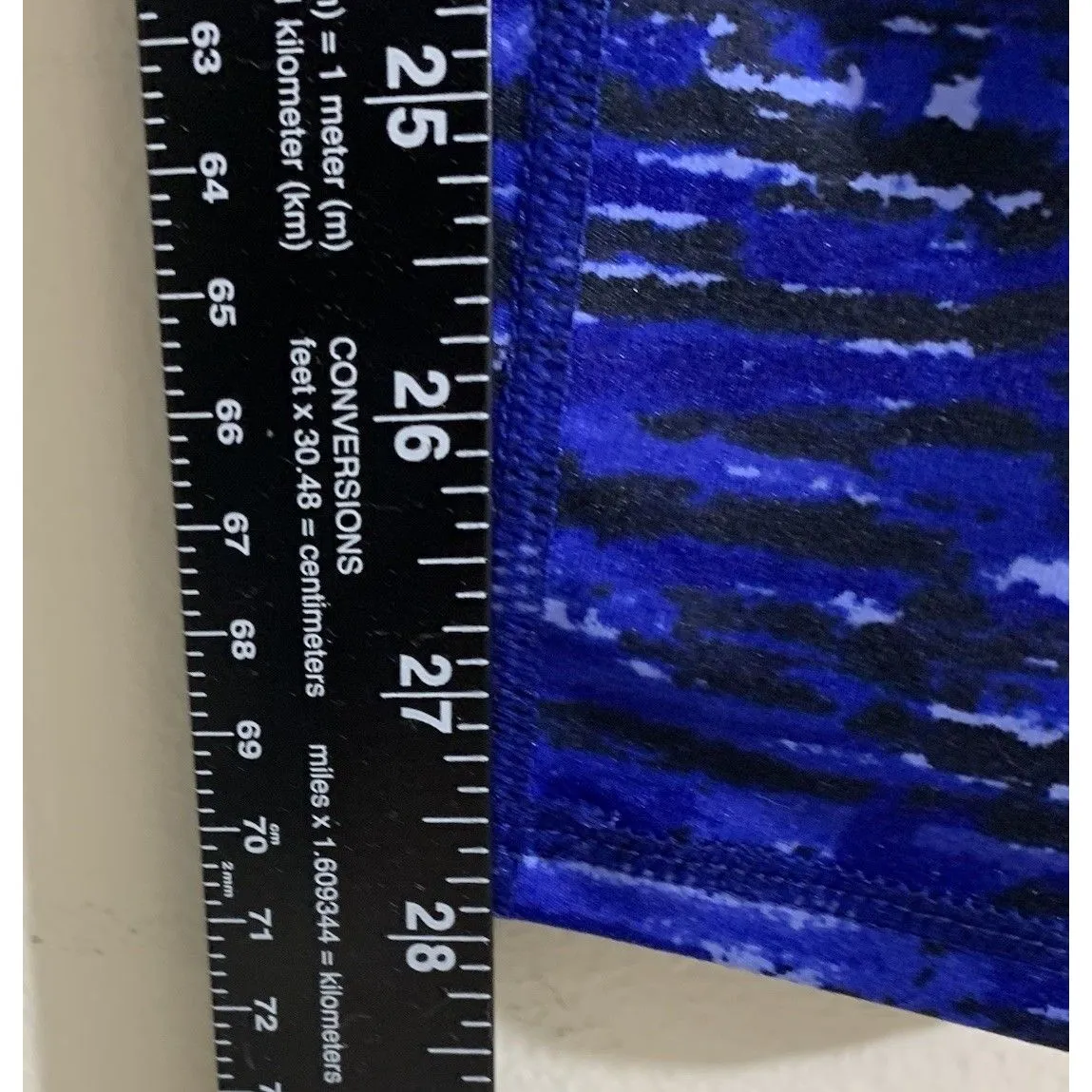 32 Degrees COOL Leggings Size Small Blue Black Print Stretch Activewear Pants - Image 2