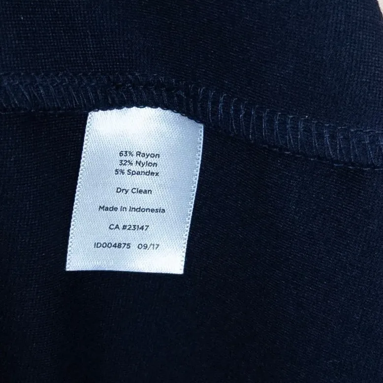 Talbots Womens Dress Size 8 Navy Blue 3/4 Sleeve Ruffle Hem Career Classic Chic - Image 8