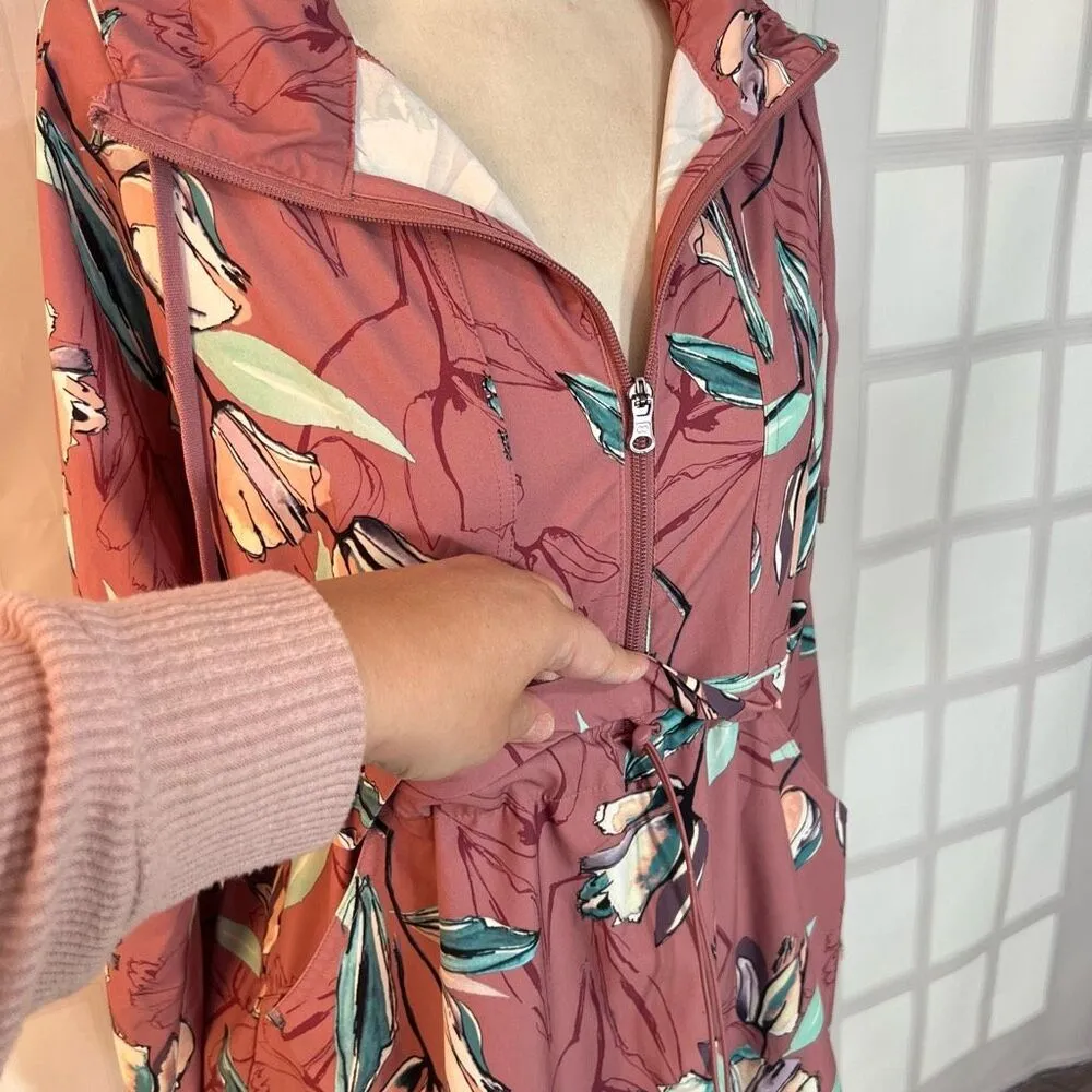Calia by Carrie underwood pink floral windbreaker jacket size medium - Image 5