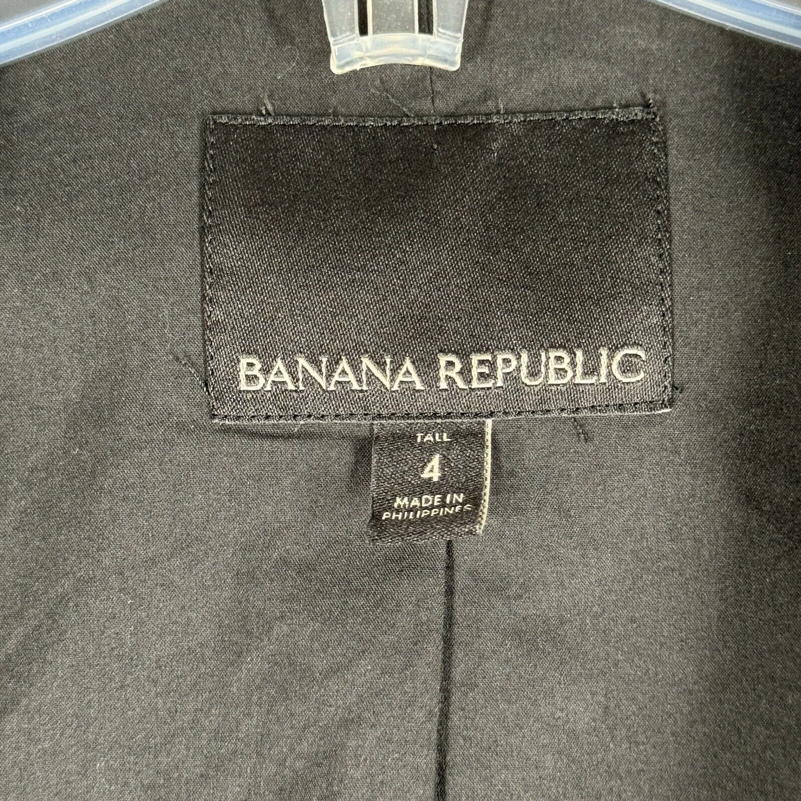 Banana Republic Blazer Womens 4 Tall Black Business Professional Preppy Academia - Image 5