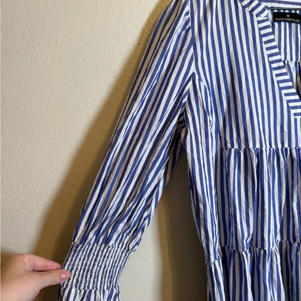 Tuckernuck Pomander Place Kenzo striped cotton poplin tiered mini dress - Image 3