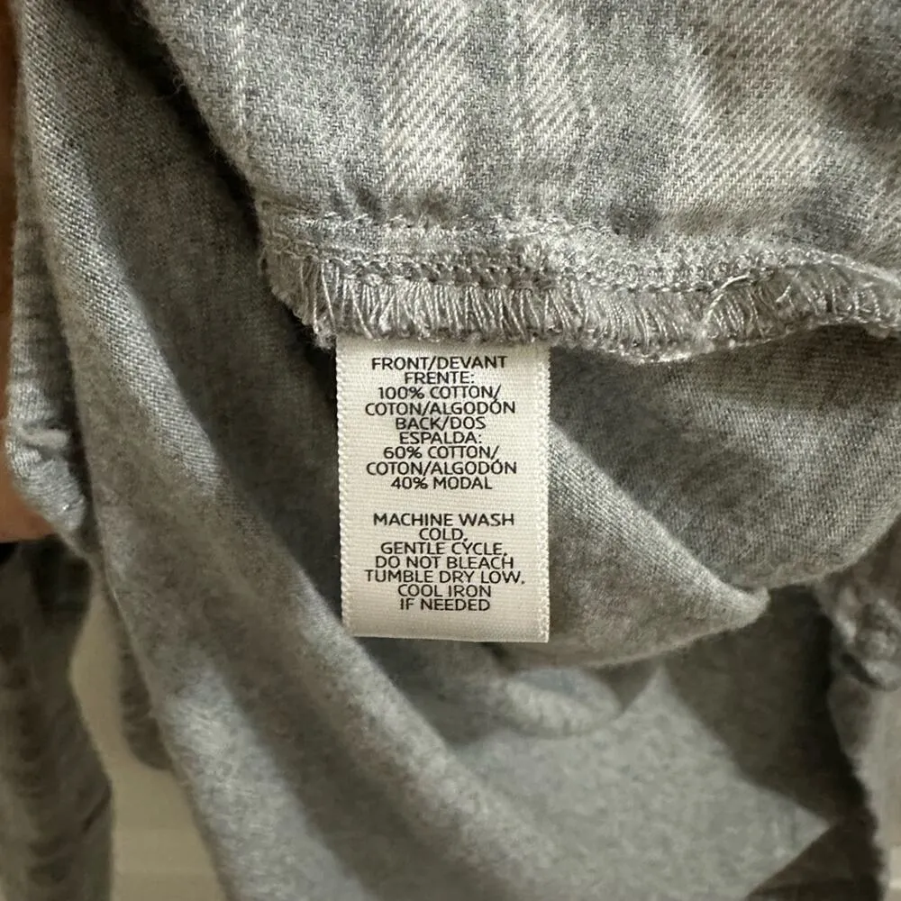 Lou & Grey Striped Long Sleeve T-Shirt Flannel Tunic sz Small 100% Cotton - Image 5