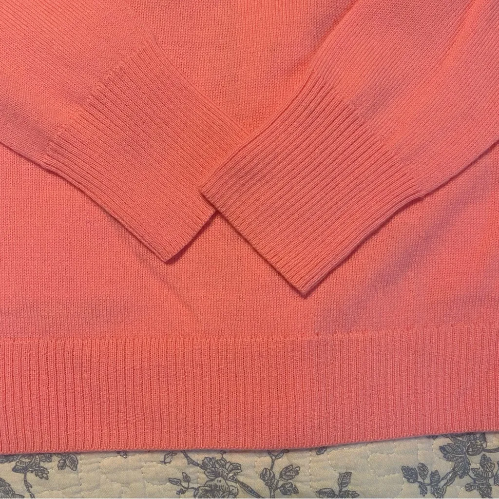 J.Crew Harlow 100% Merino Wool Neon Pink Cardigan Sweater Size Small - Image 8