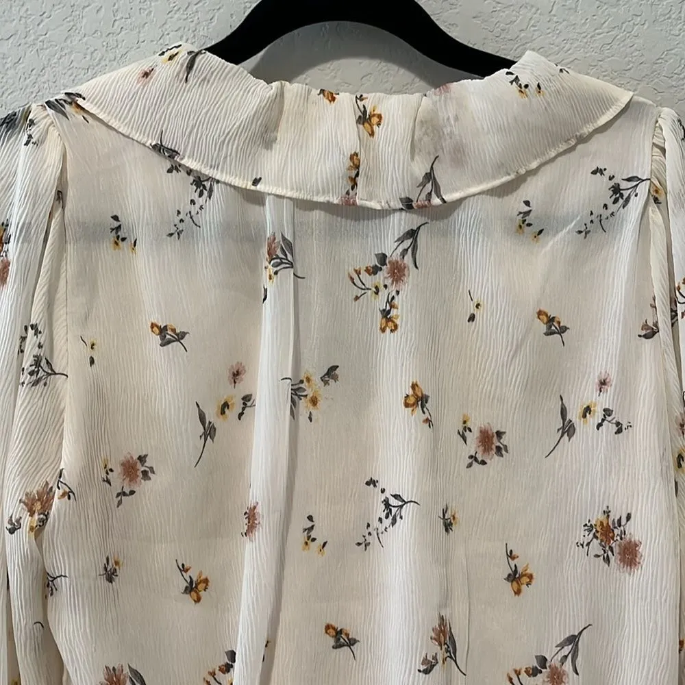 ASTR THE LABEL Long Sleeve Ruffle Floral Print Top, Size S - Image 8