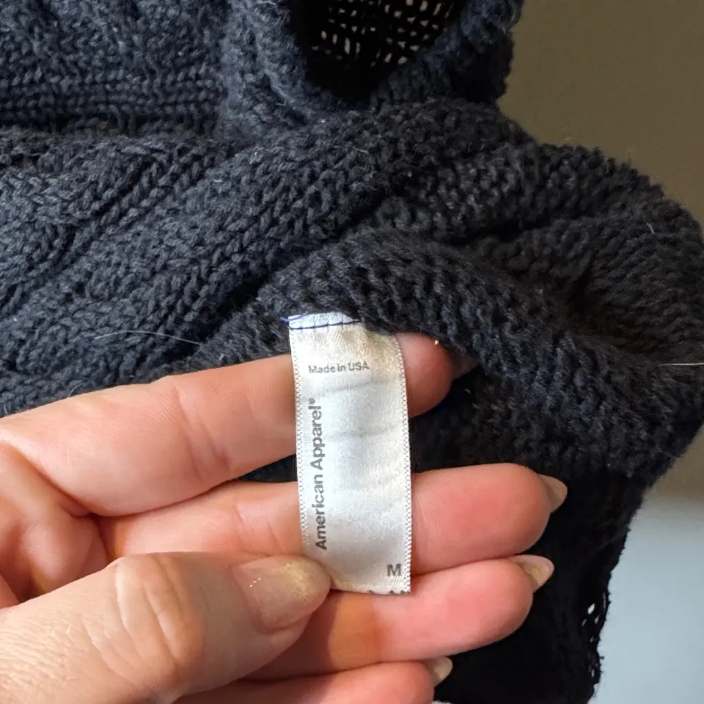 American Apparel Charcoal Knit Sweater - Image 3