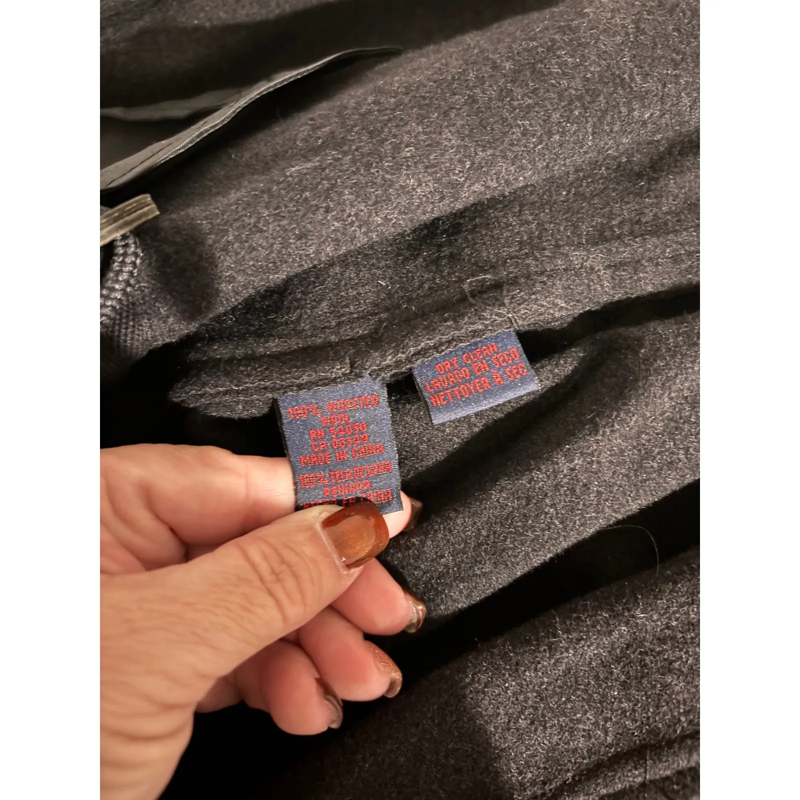 Ralph Lauren Women's Charcoal Wool  Hooded Toggle Parka Coat Size S - Image 5