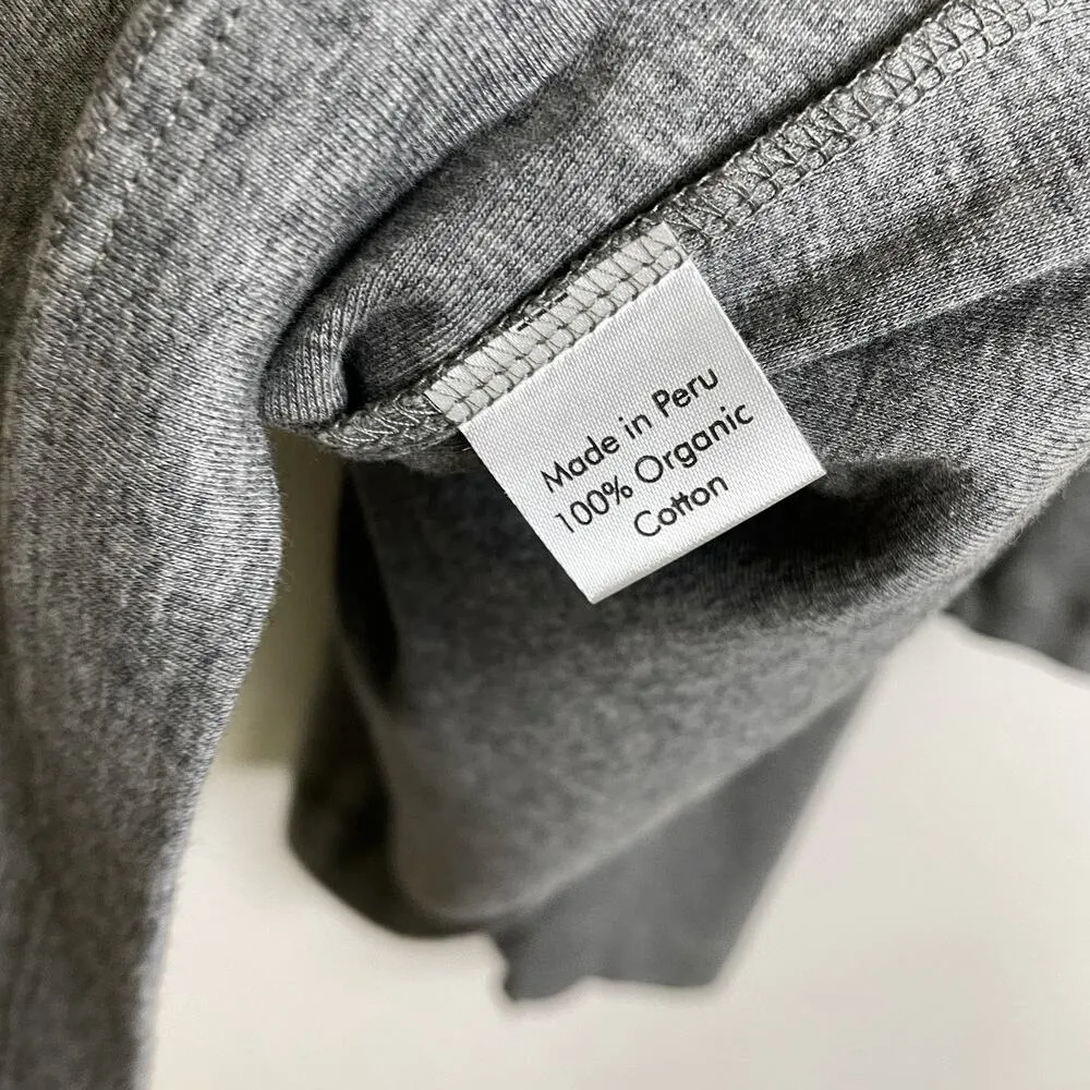 Indigenous Cardigan Womens XS Gray Organic Cotton Open Front Fair Trade Sweater - Image 11