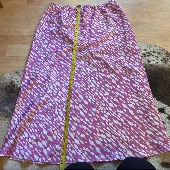 DIESEL Y2K Patterned‎ Pink Satin Midi Skirt Size Medium - Image 6