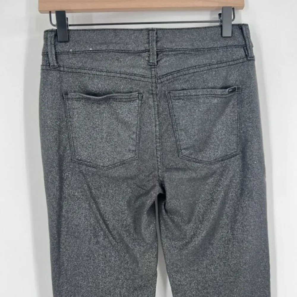 White House Black Market Women's Metallic Gold Foil Skinny‎ Ankle Jeans Size 0 - Image 5