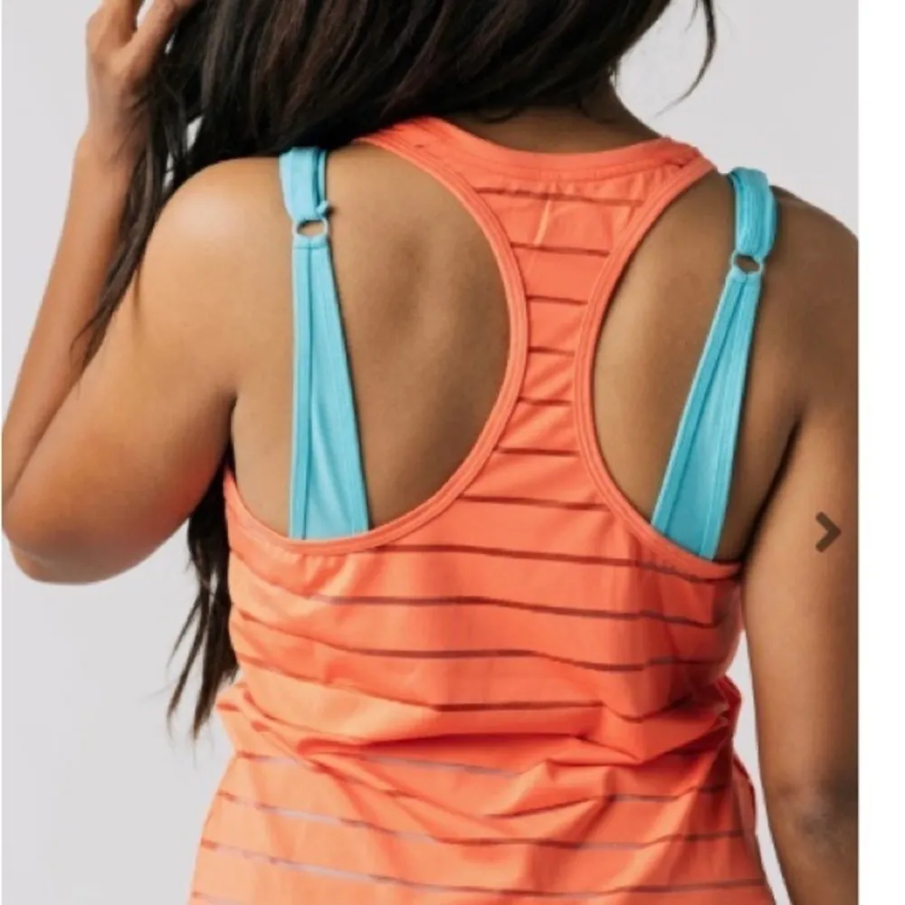 Zyia Coral Havana Lightweight Yoga Workout Tank Size M Racerback Casual #610 - Image 3