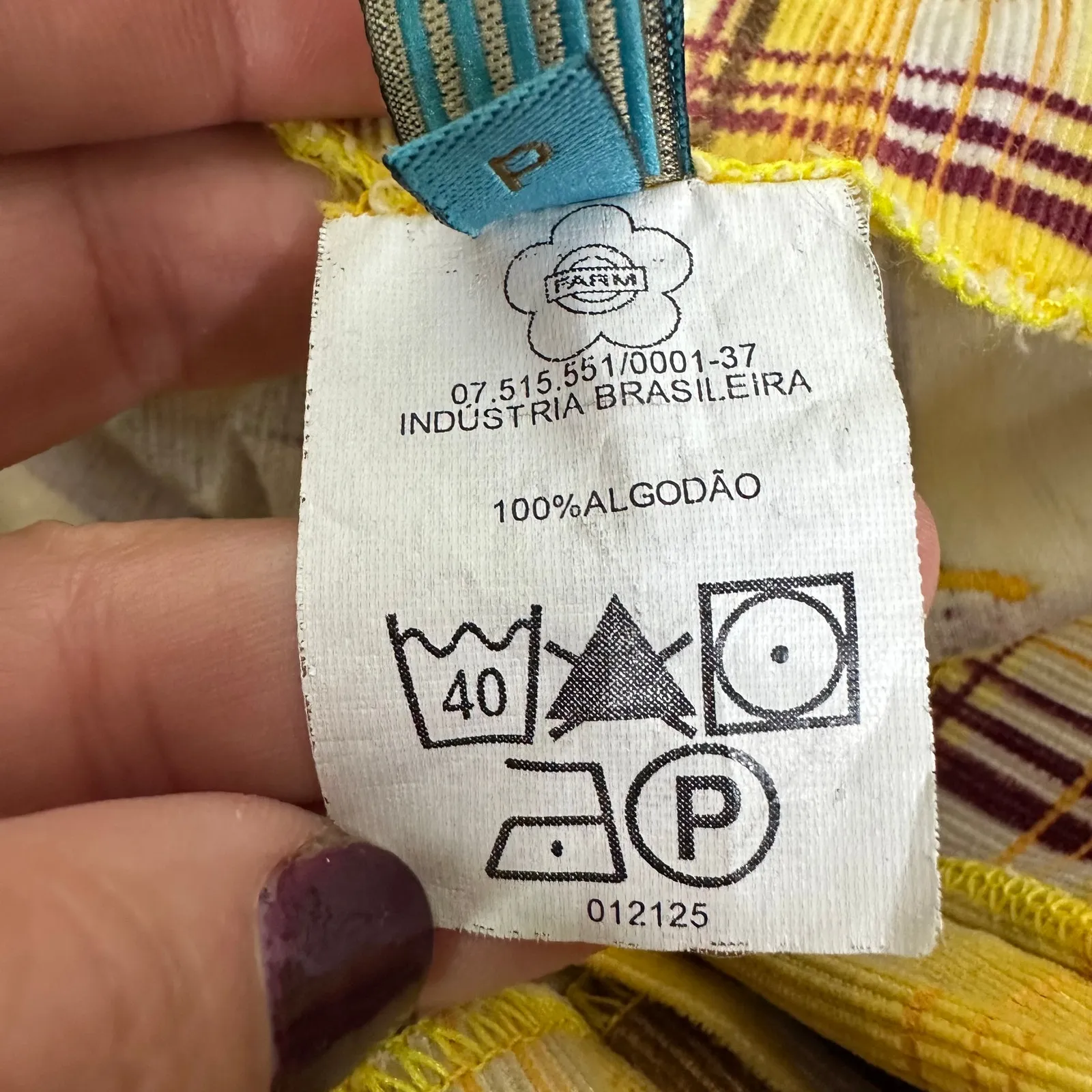 Farm Rio Yellow Plaid Low Rise Flare Pants Y2K Women’s US Small - Image 8