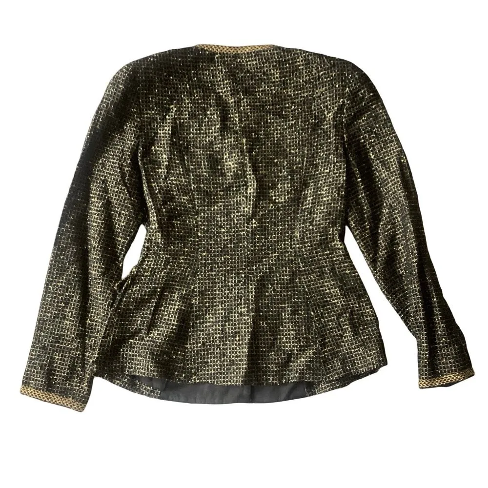 Vintage Formal Blazer Black Size 6 - Image 6