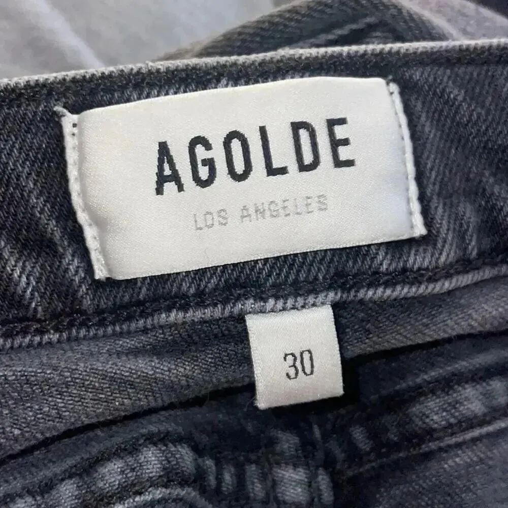 AGOLDE Women’s Size 30 Nico High Rise Black Wash Slim Leg Jeans - Image 4