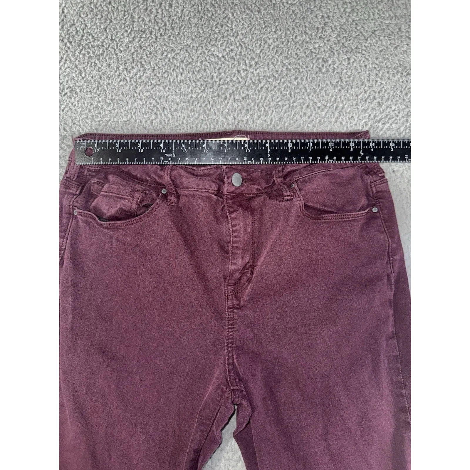 Bullhead‎ Denim Co High Rise Skinnies Burgundy Women 30 Red - Image 3
