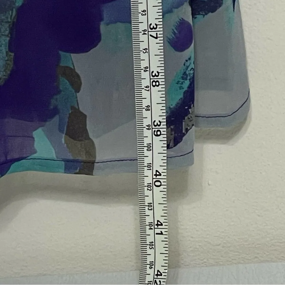 JONATHAN MARTIN Multicolored Abstract Watercolor Print Sleeveless Dress Size 14 - Image 71