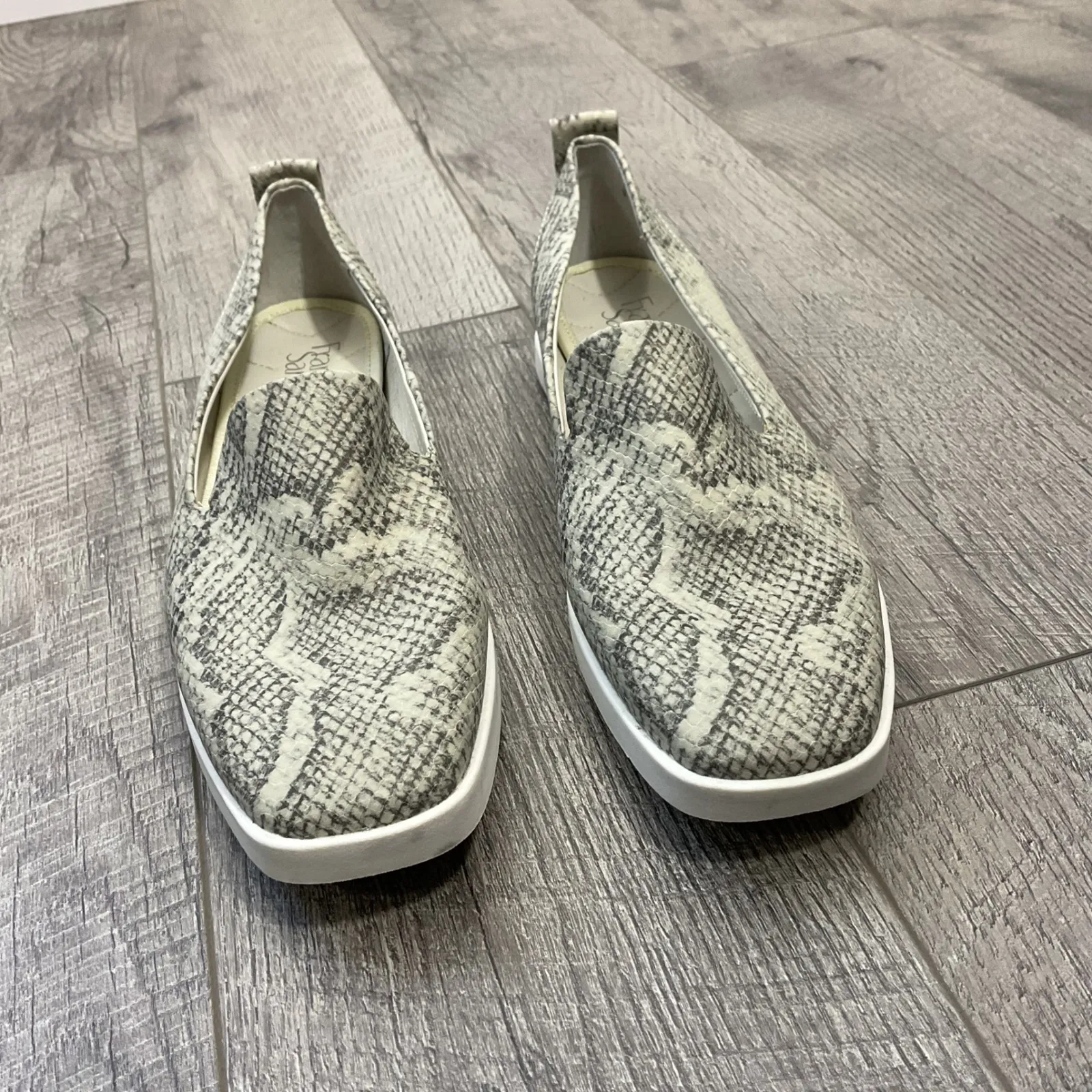 Franco Sarto Women's 9.5M Boston Snakeskin Print Leather Slip On Loafers Shoes - Image 2