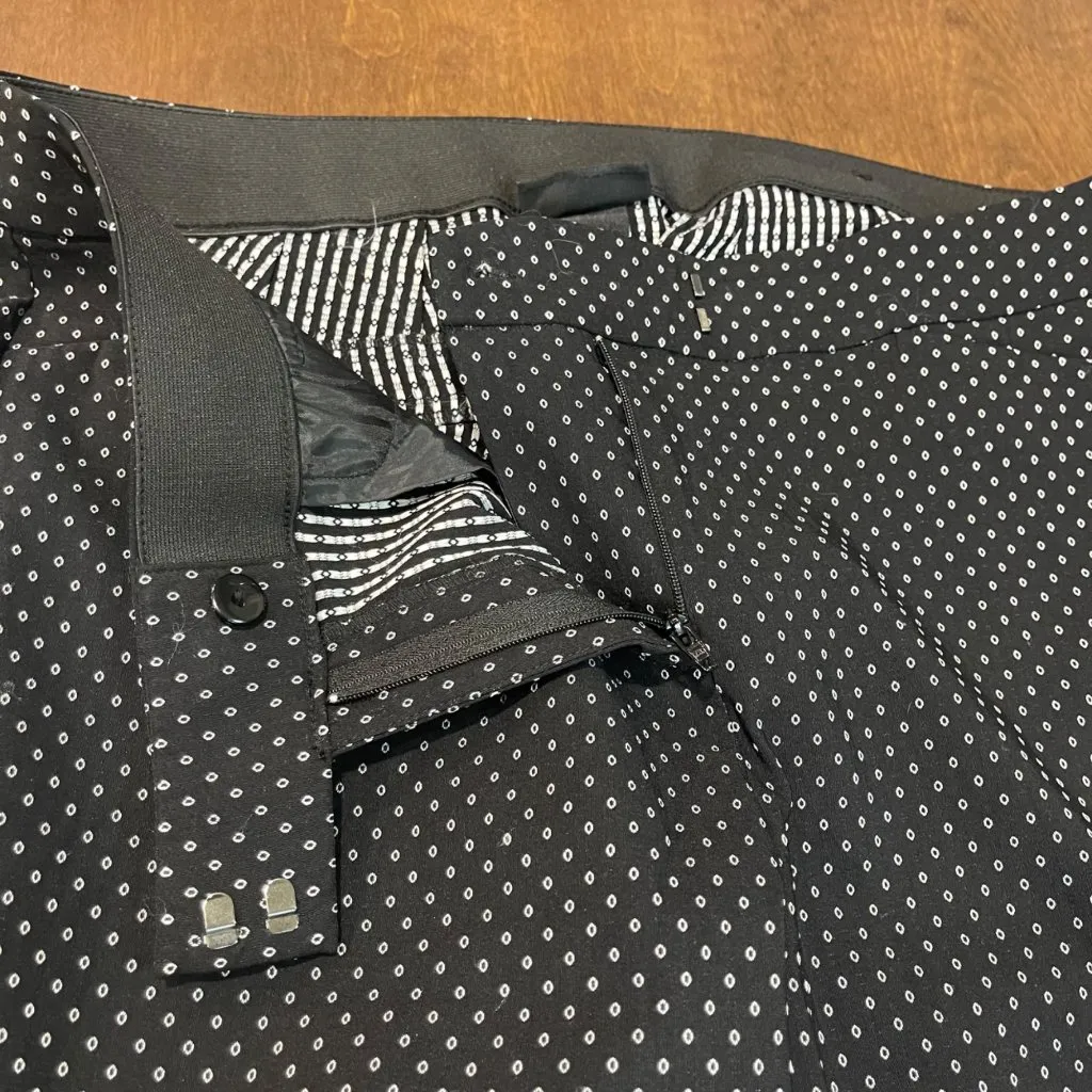 Lane Bryant Outlet Embroidered Polka Dot Pants Womens Size 14 Black White Career - Image 6