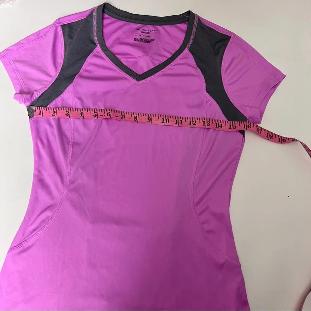Tek Gear DryTek Sports Athletic Workout  V-Neck Short Sleeve With Pocket  Sz XS - Image 6