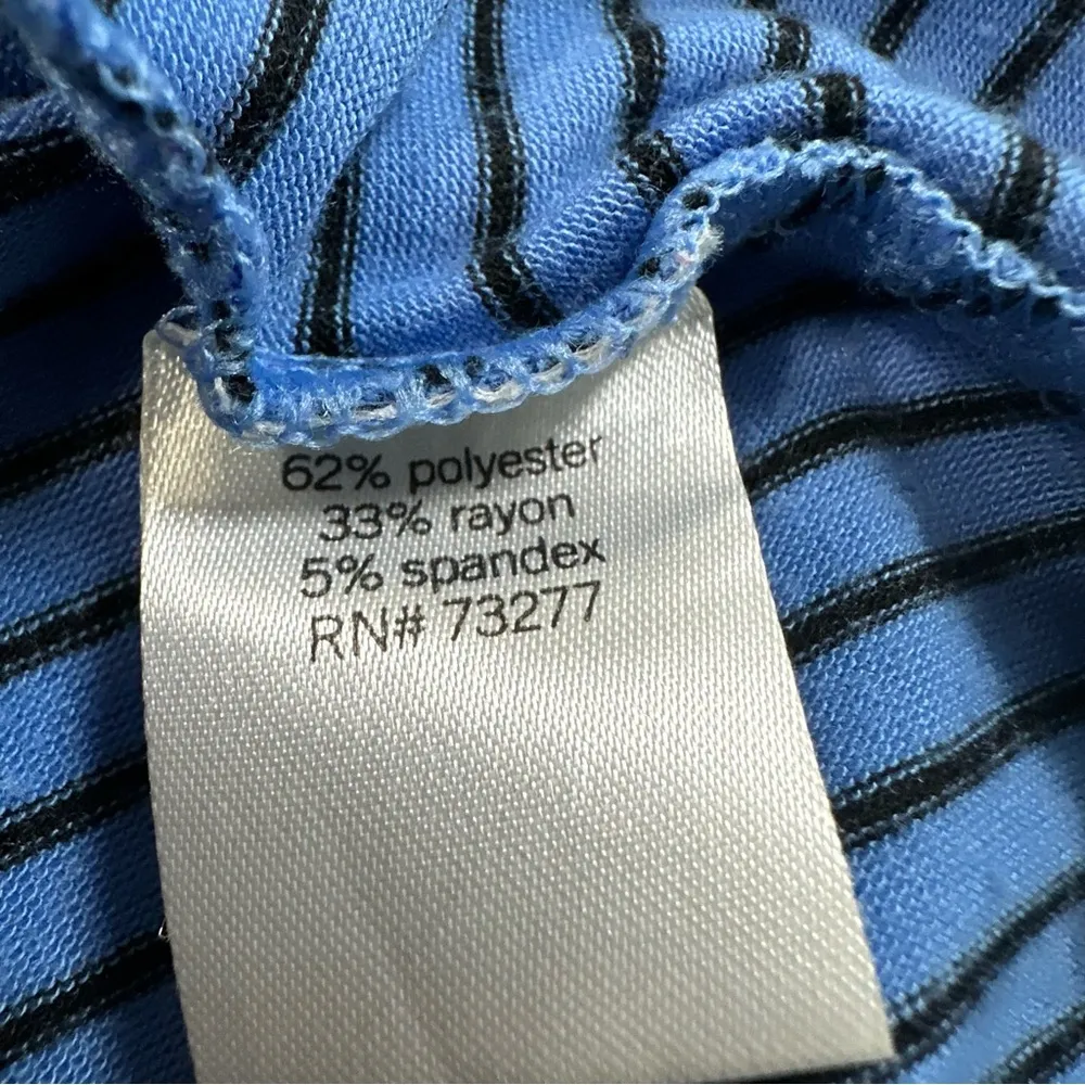 Apt. 9 Casual Blue and Black Striped Midi Dress - Image 8