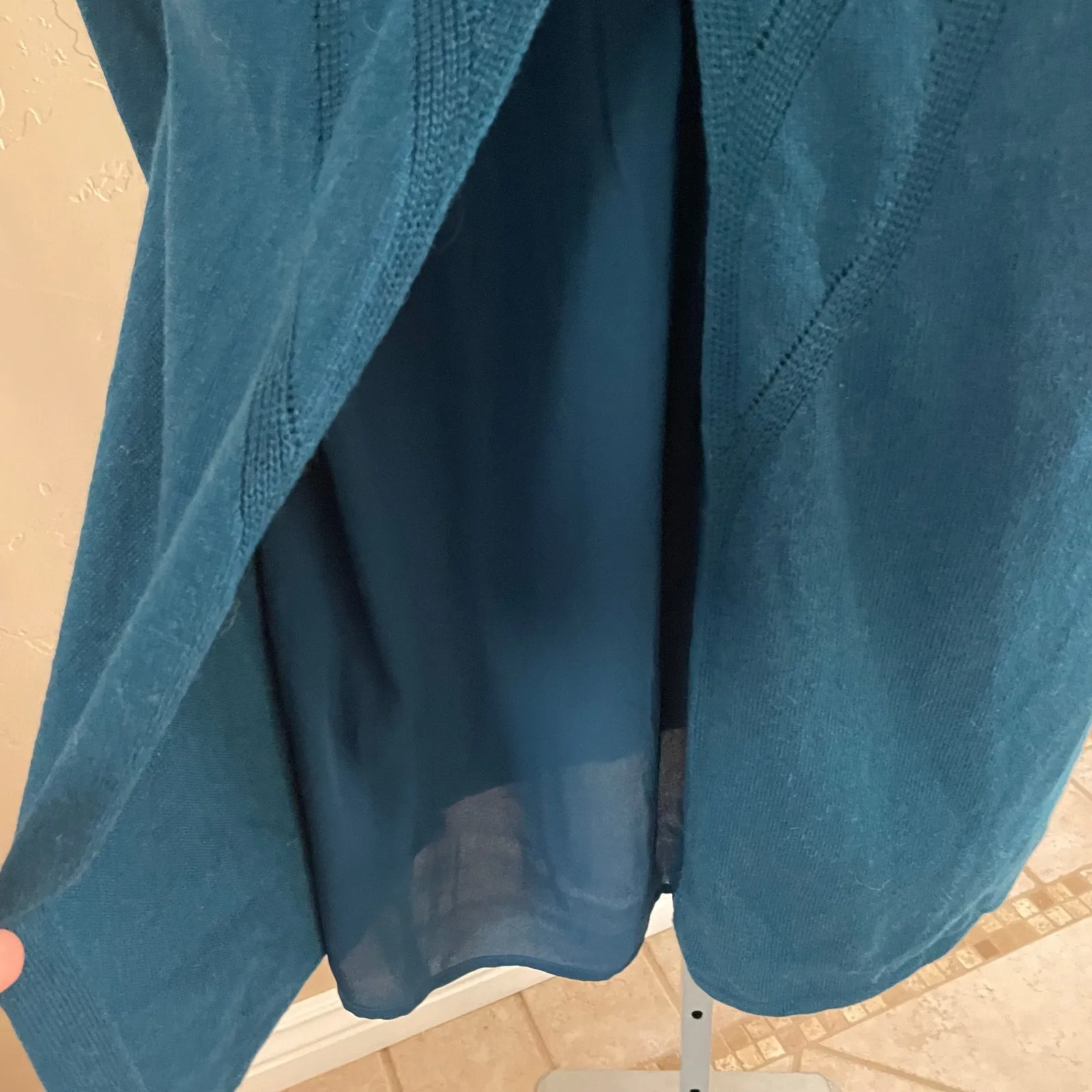 Soft Surroundings Sweater Medium Long Open Back - Image 3