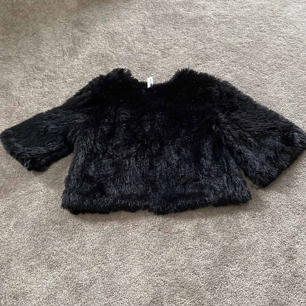 Fuzzy Black Blazer SIZE L Size L - Image 5