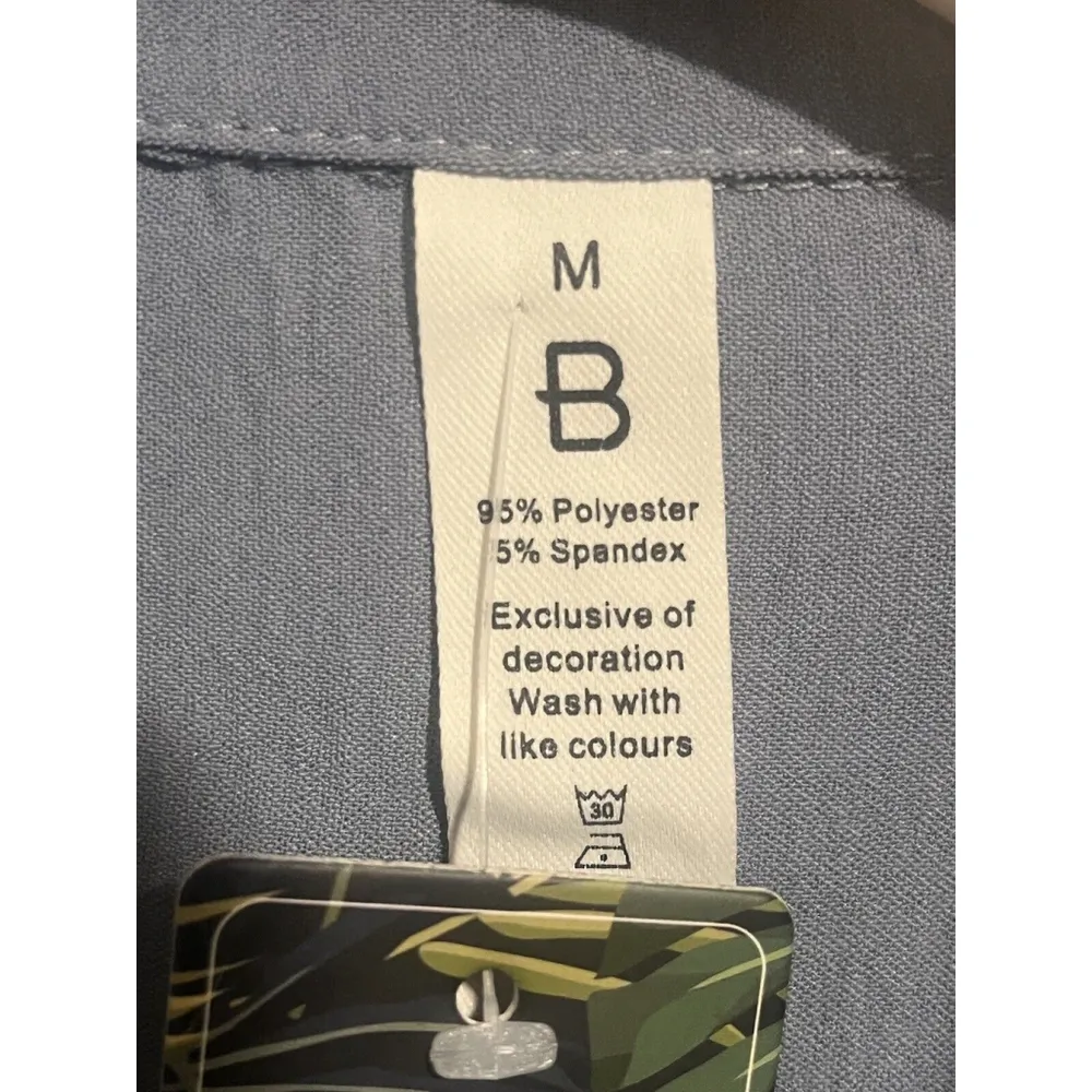 Blooming Jelly Swim Cover Top Womens Medium Light Blue V Neck Peasant Tunic NEW - Image 6