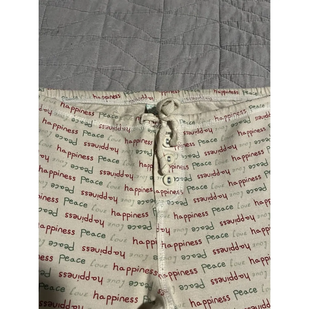 Old Navy Pajama Pants Womens Size XS Peace Happiness Print PJ Lounge Bottoms - Image 3
