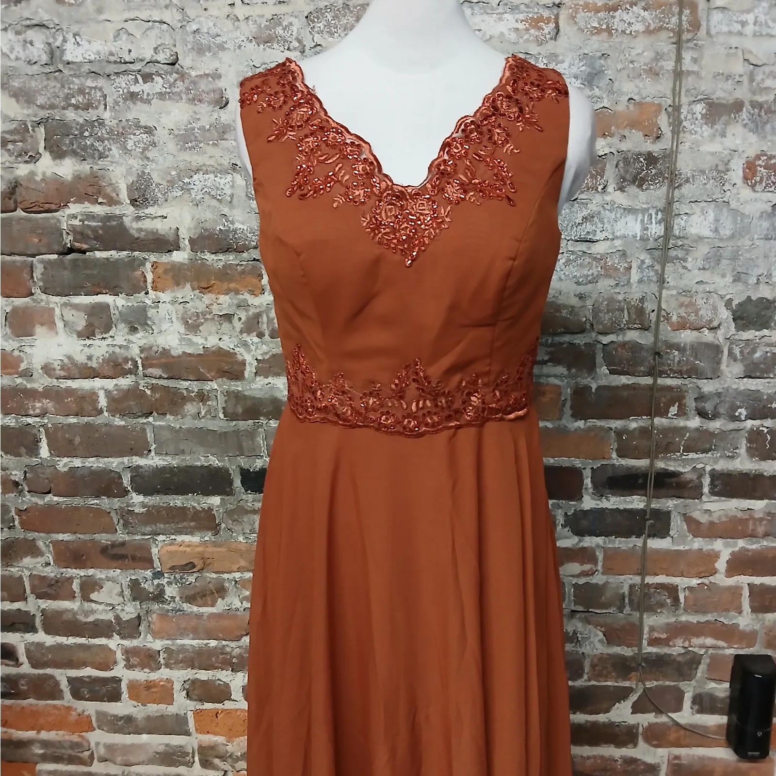 Mother of the Bride Dress Suit 2 Piece Women's Size 10 Cocktail Party Wedding Orange - Image 9