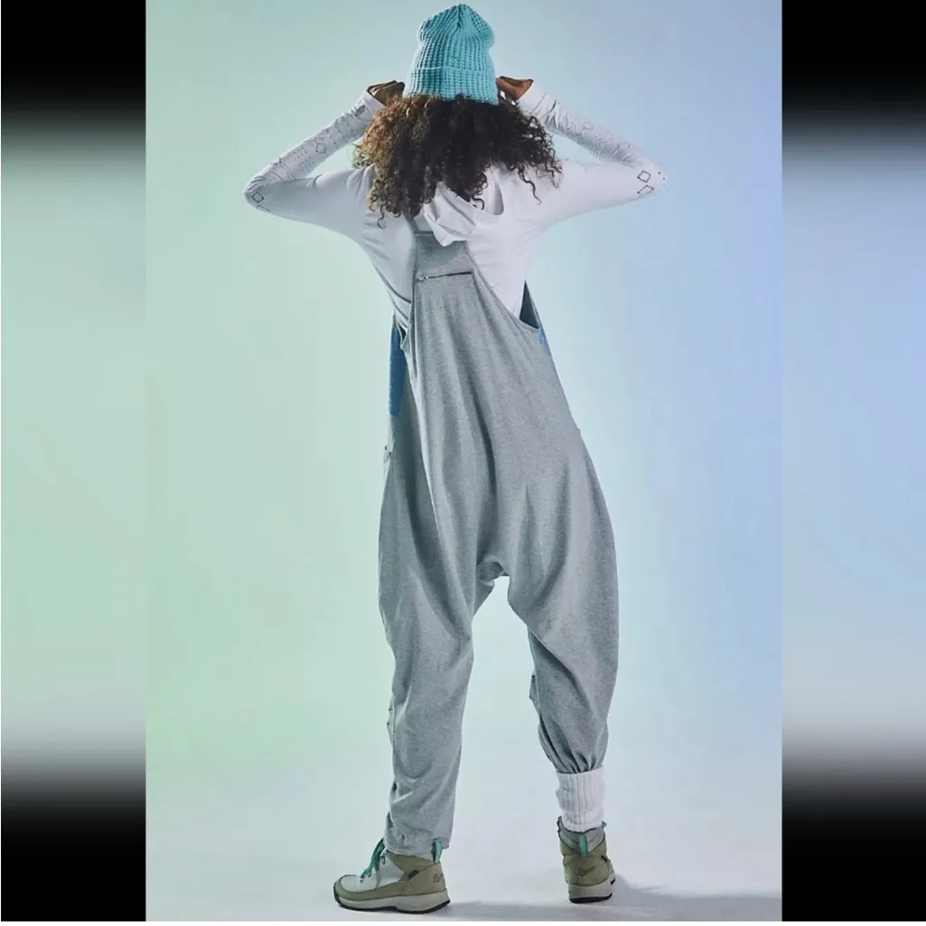 FREE PEOPLE MOVEMENT NWOT HEATHER GREY HOT SHOT ONESIE JUMPSUIT - Image 4