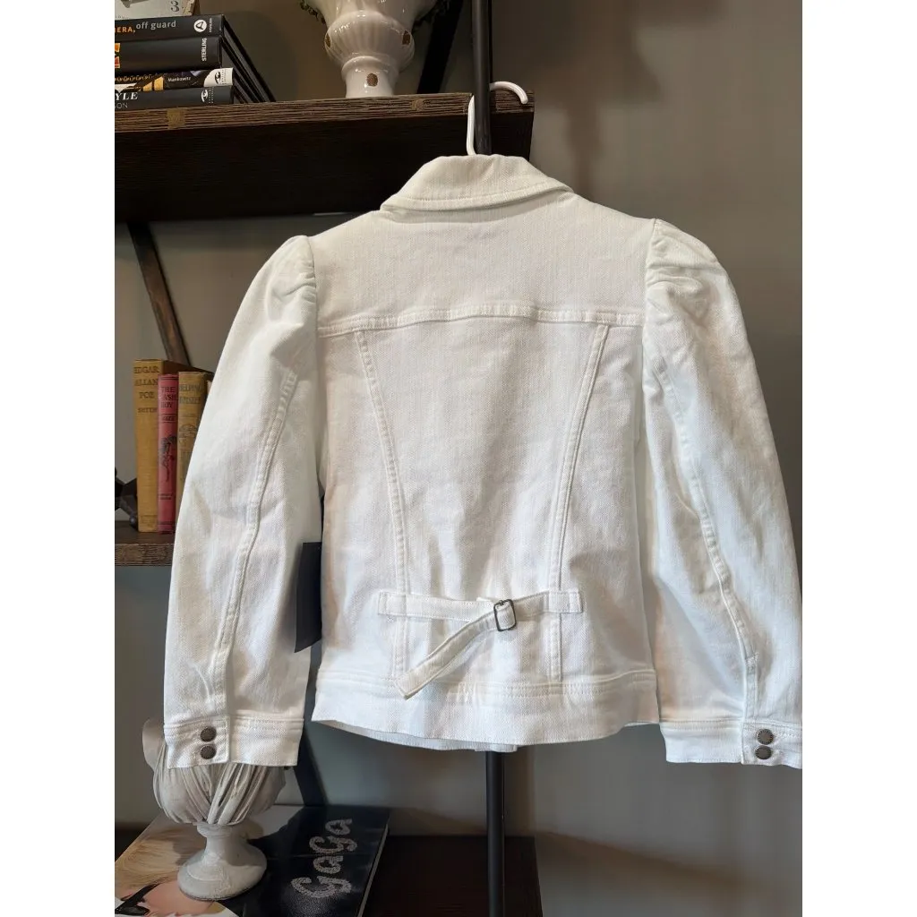 retrofete Ada Jean Jacket White Womens Size Small - Image 6