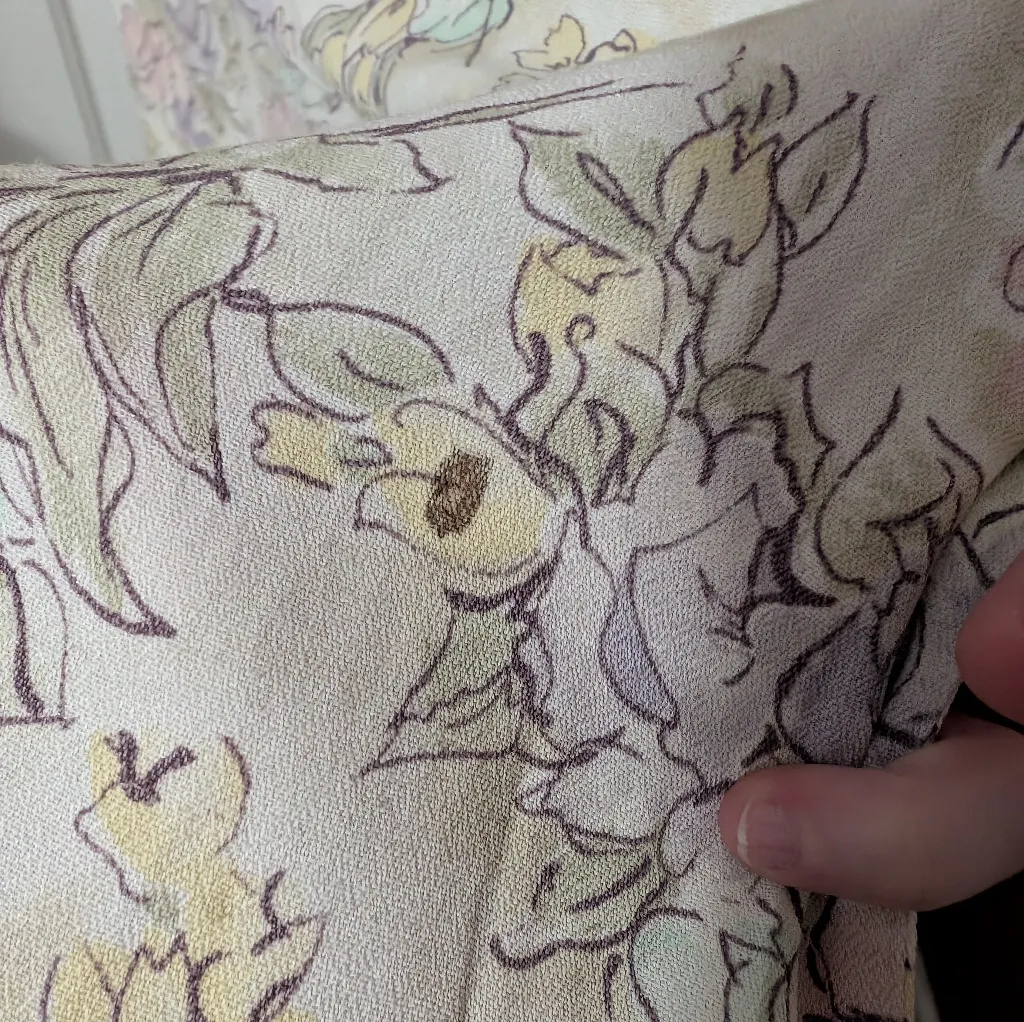 Vintage Frederick's Of Hollywood Heart Cutout Floral Nightgown Off White/Pastel - Image 11