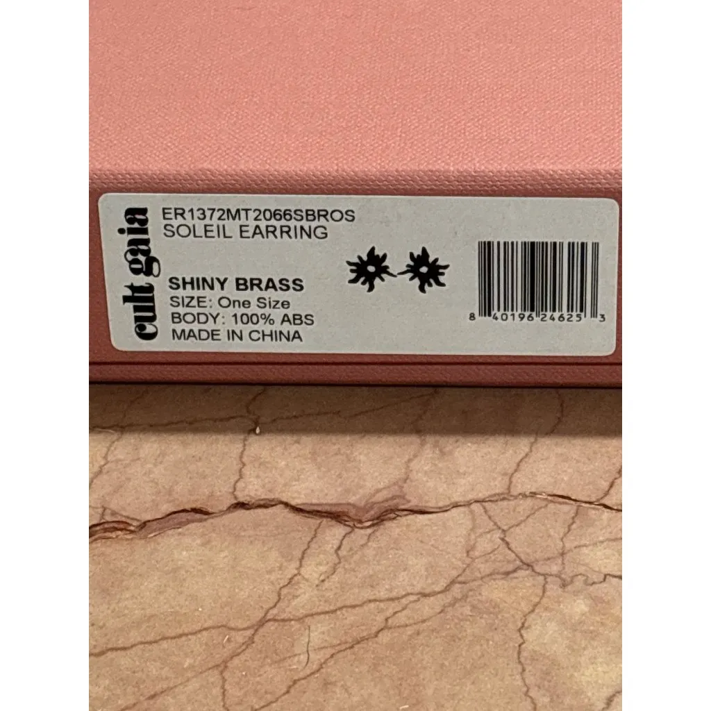 Cult Gaia Soleil Earrings in Shiny Brass New with Box Womens Dangle Drop - Image 9