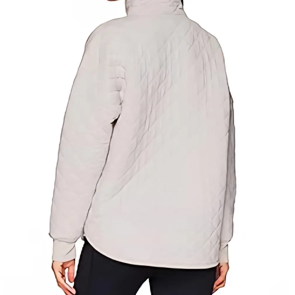 Elegant Cream Puffer Jacket Size L - Image 2