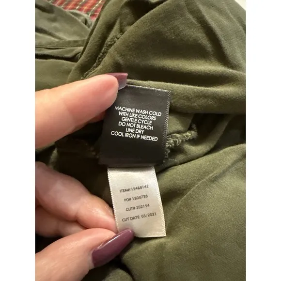 Torrid  Olive Green Washed Collared Button Front Kimono Cardigan Jacket Size 1 - Image 9