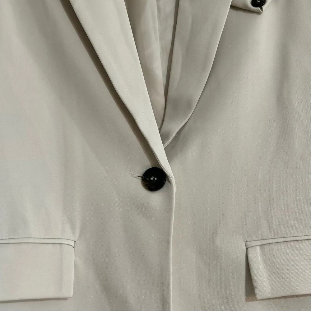 NA-KD Soft Detailed Tailored Oversized Blazer in Cream Size 36 US 6 Corpcore - Image 4