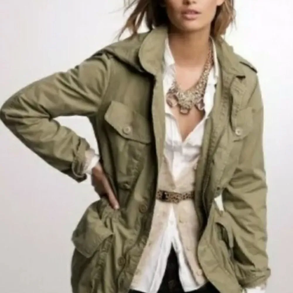 J. Crew Y2K cotton boyfriend fatigue military  coat/parka XS - Image 4