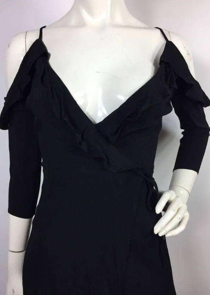 Majorelle Wrap Dress Cold Shoulder Black Size XXS - Image 12