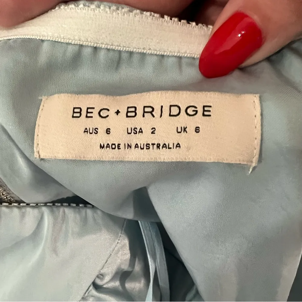 Bec + Bridge Rochelle Twist Cutout Strapless Maxi Dress Dolphin Blue - Image 9