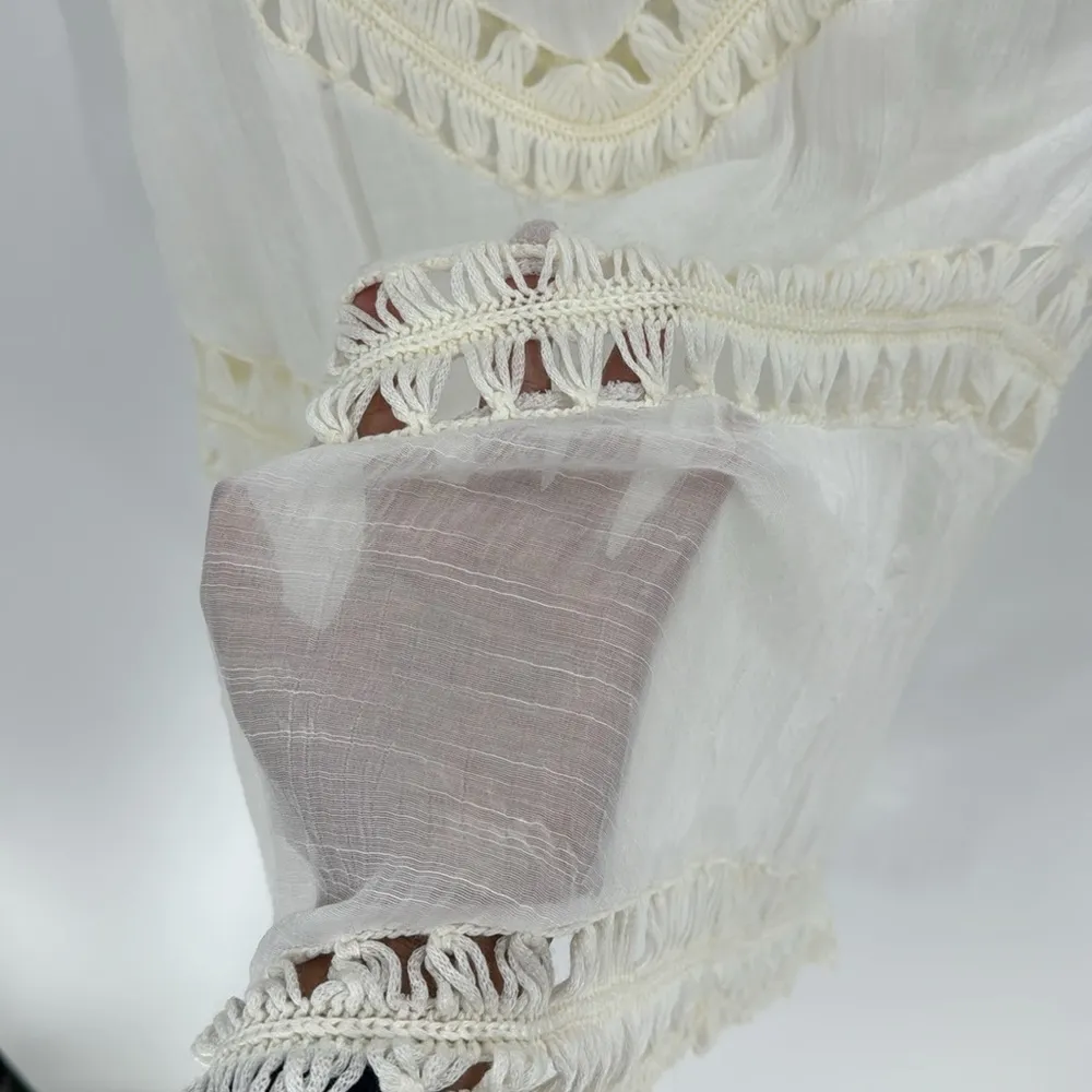 Selfie Couture gauze open knit swimsuit cover up bohemian vacation summer cruise Size M - Image 10