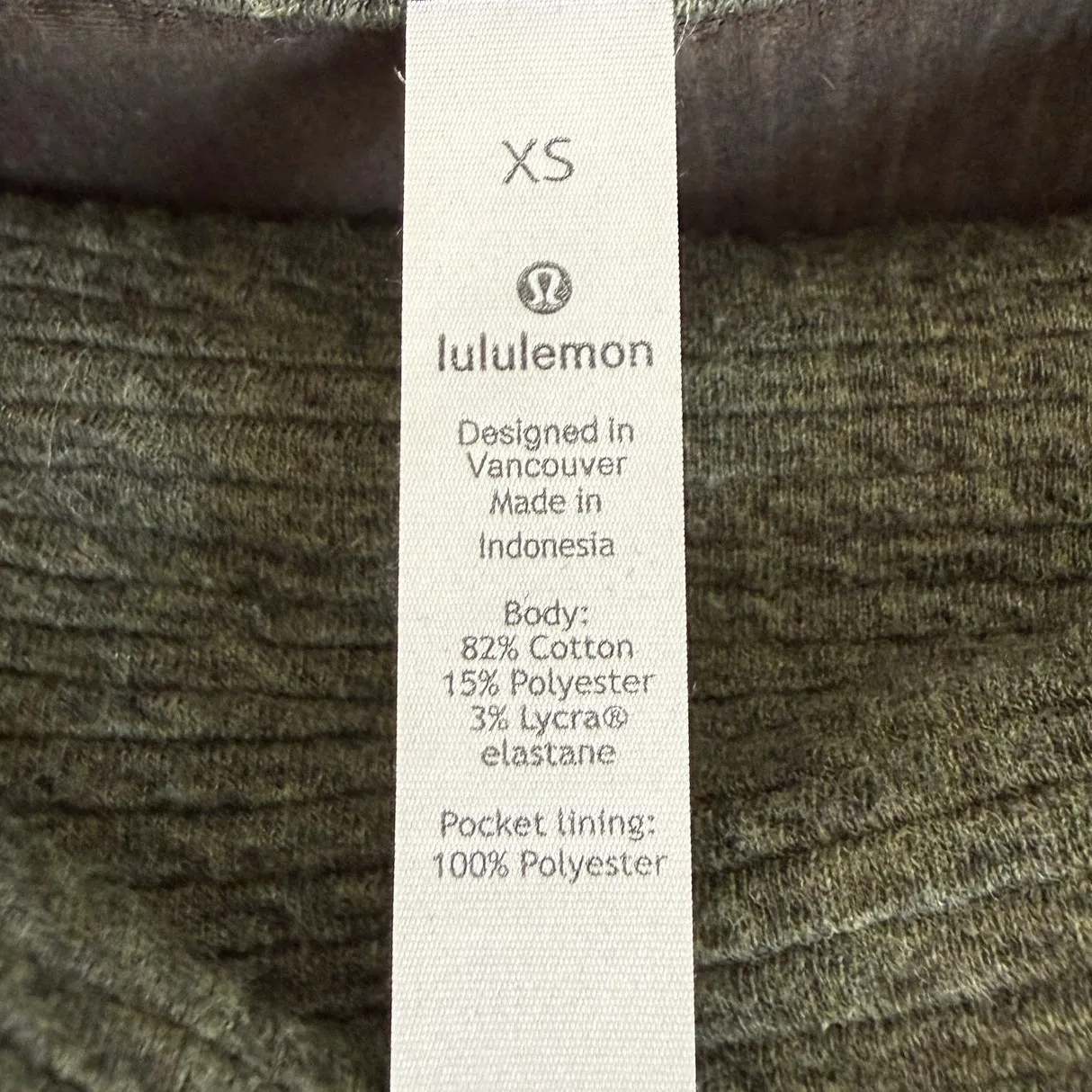 Lululemon Sz XS Along the Way Sweater Dress Heathered Dark Olive Green Cowl Neck - Image 8