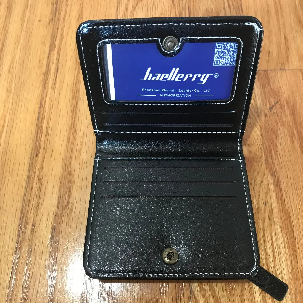 Goth Punk Lolita Visual Kei Steampunk Victorian Cross Zip Up ID Card Holder Black - Image 3