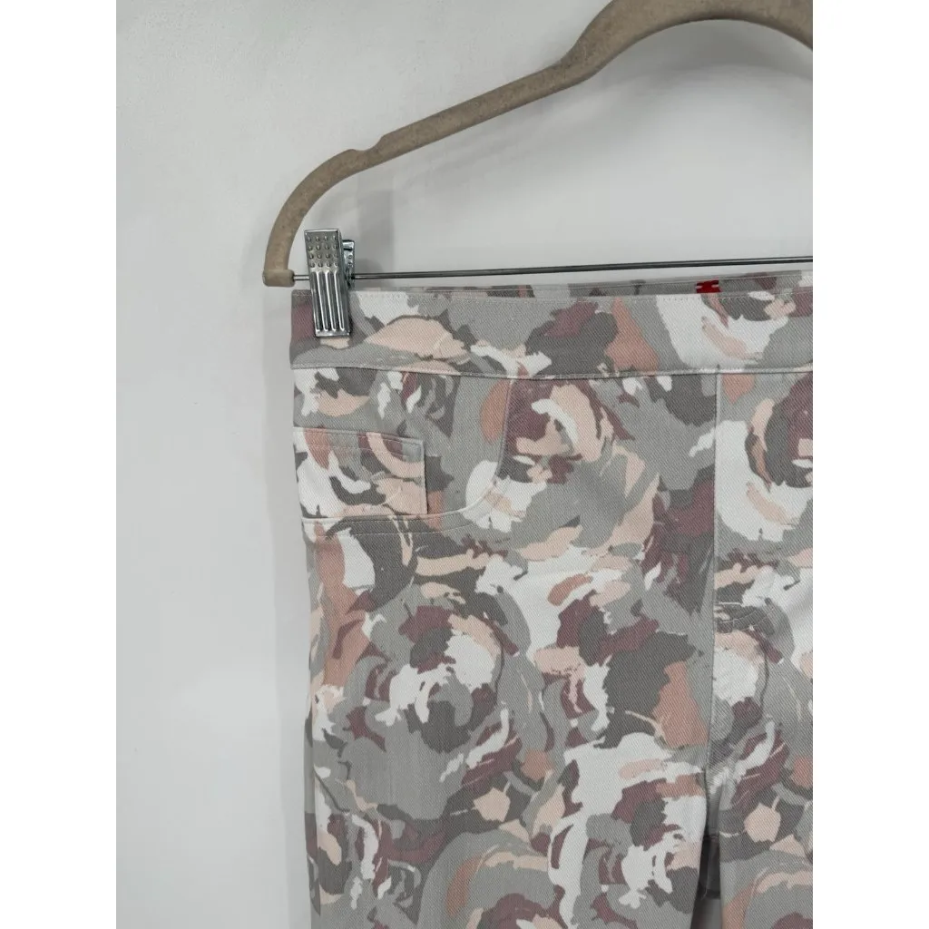 Spanx Ankle Jean-ish Leggings Abstract‎ Floral Cream Khaki White Sz Large - Image 8