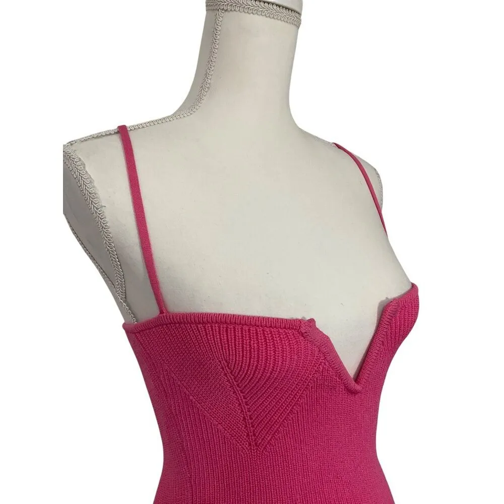 Ser.o.ya Dominique Knit Midi Dress in Watermelon Small New Womens Knit Pink - Image 6