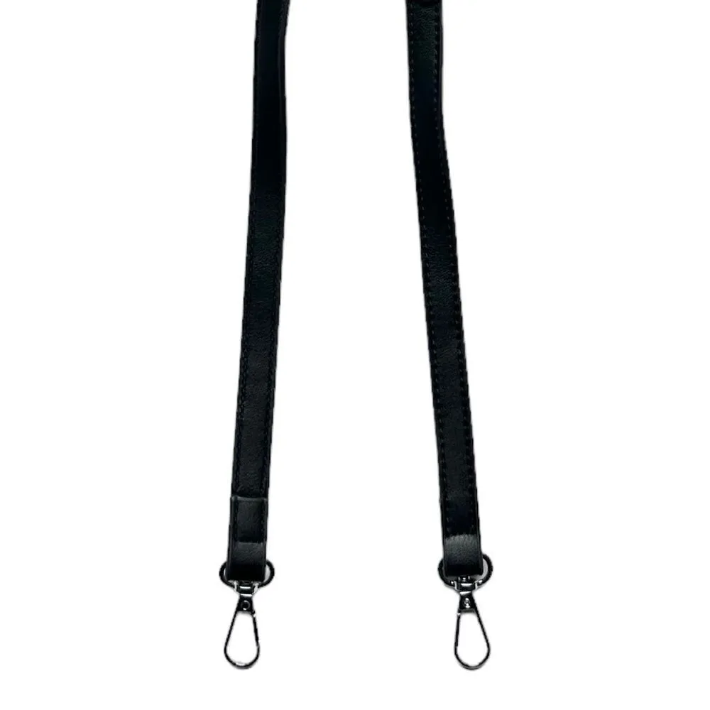 🆕Crossbody Bag Black Faux Leather Shoulder Strap - Image 3