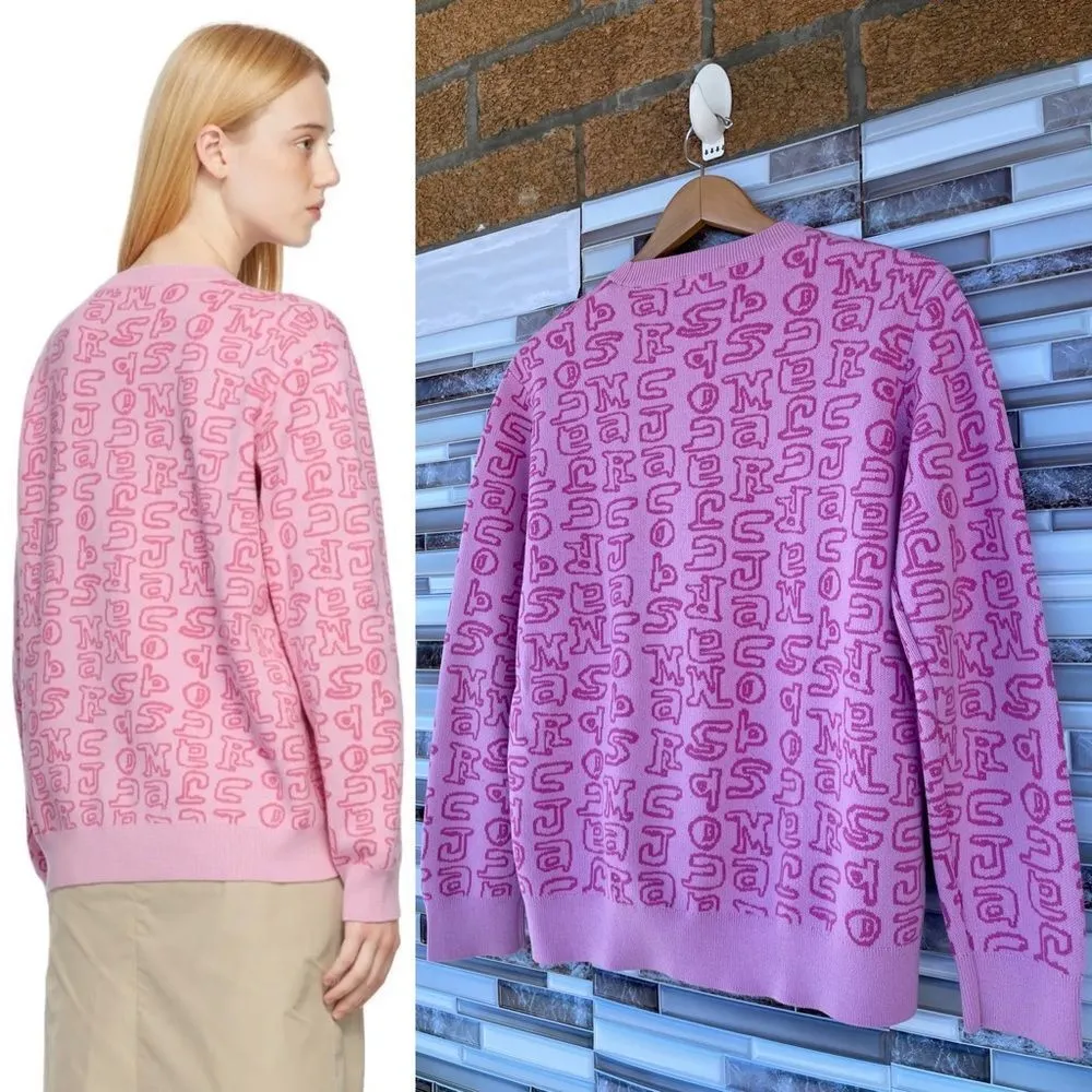 Marc Jacobs Pink Heaven By Marc Jacobs Scribblez Sweater XS - Image 3