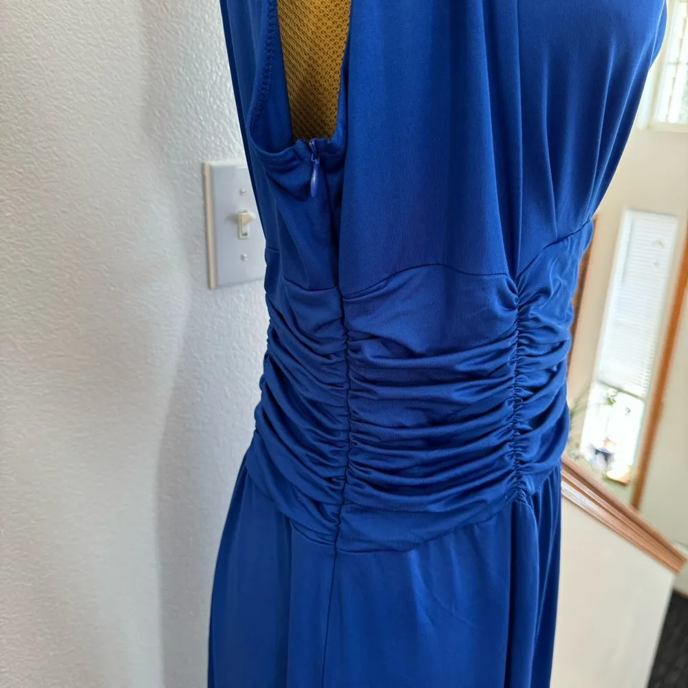 Plus Size Women Elegant V Neck Long Dress Sleeveless Wedding Evening Dress Gown - Image 7