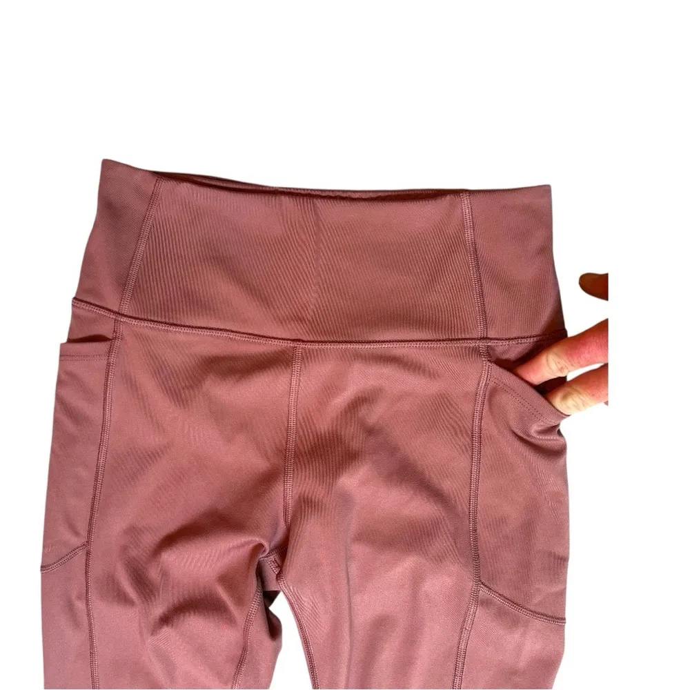 Victoria’s Secret Athletic Blush Pink Pocketed Leggings Women's Size 6 High Rise - Image 3