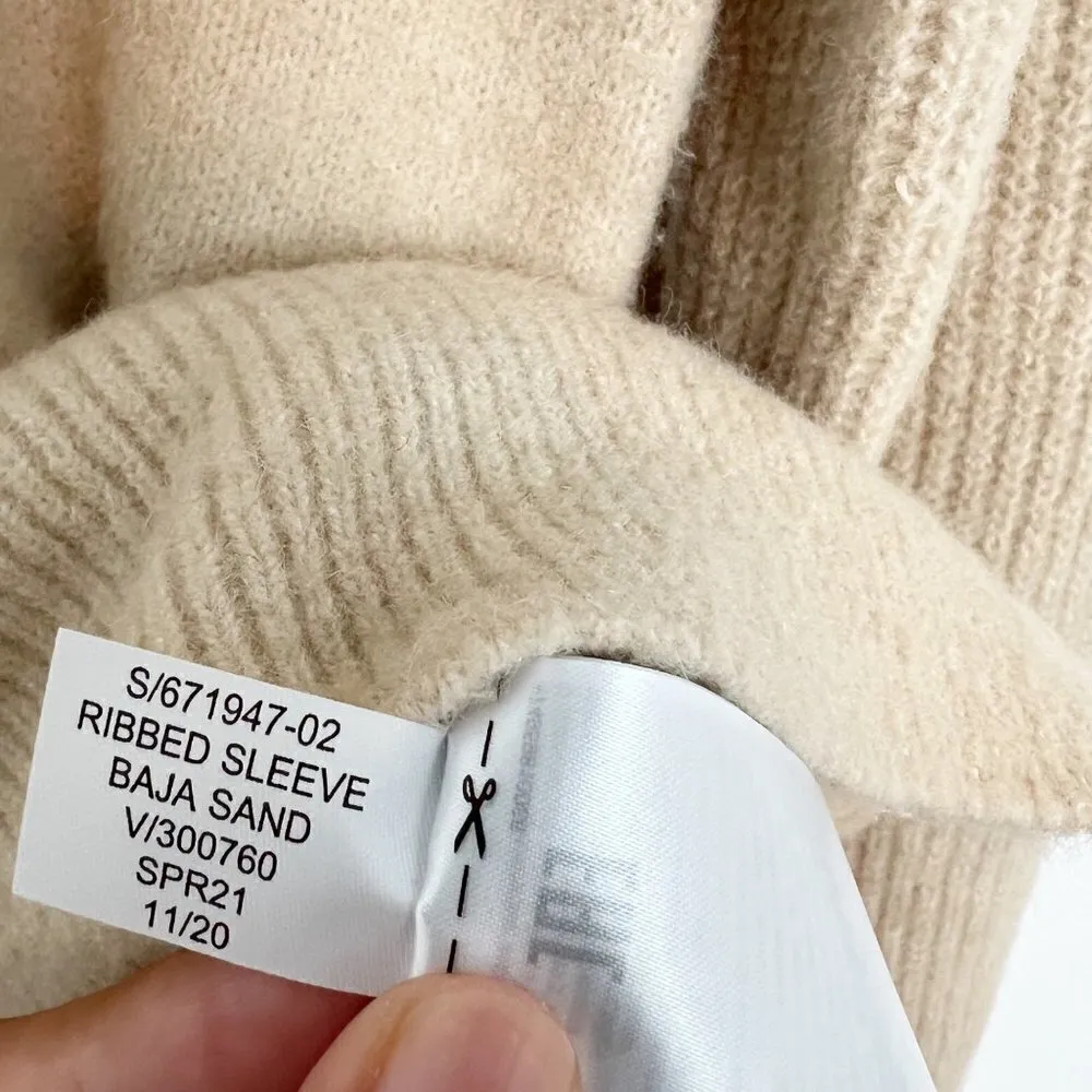 Banana Republic Wool‎ Mock Neck Stretch Basic Sweater in Tan Beige BR Size Small - Image 9