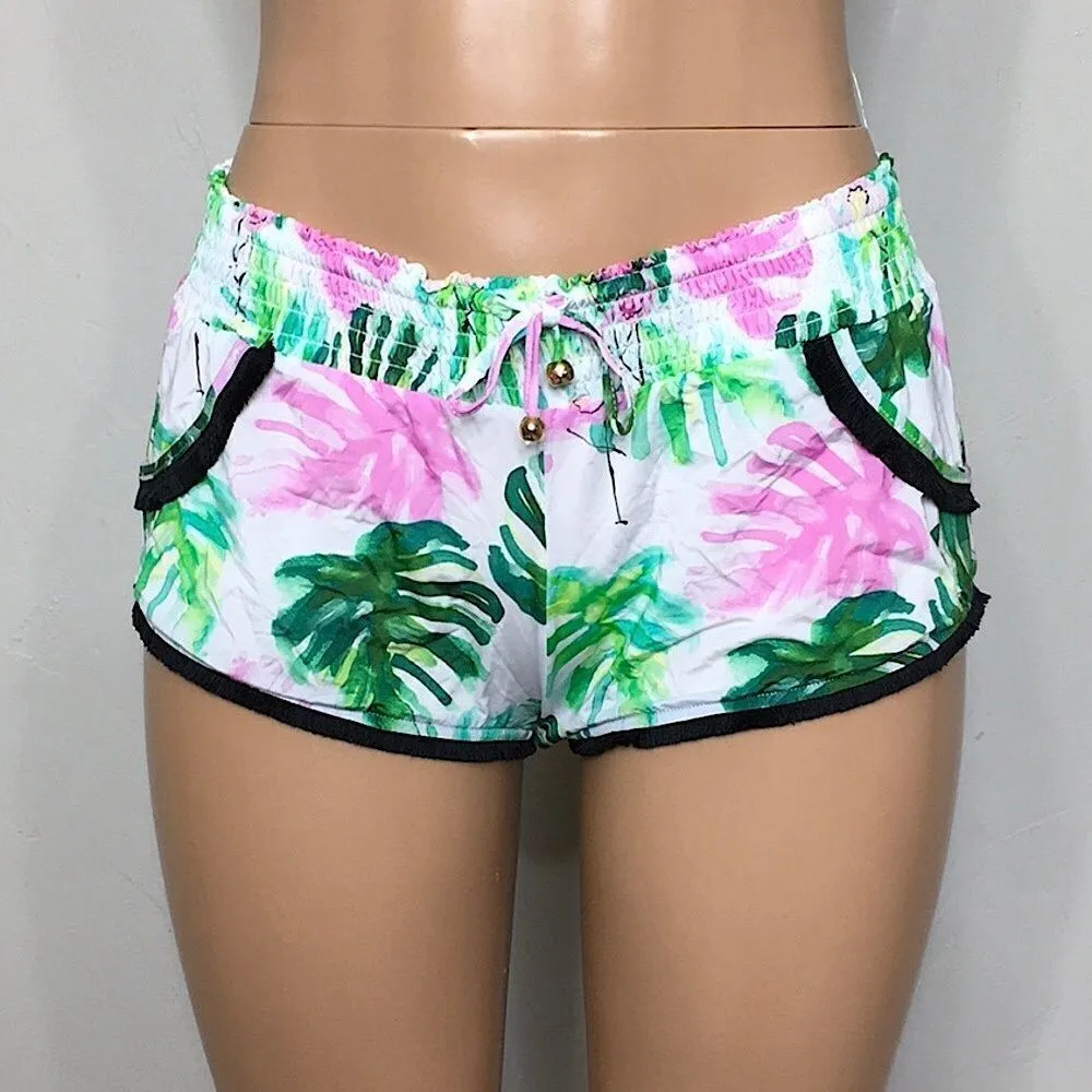 New. PILYQ flamingo coverup shorts. XS/S. NWT - Image 4